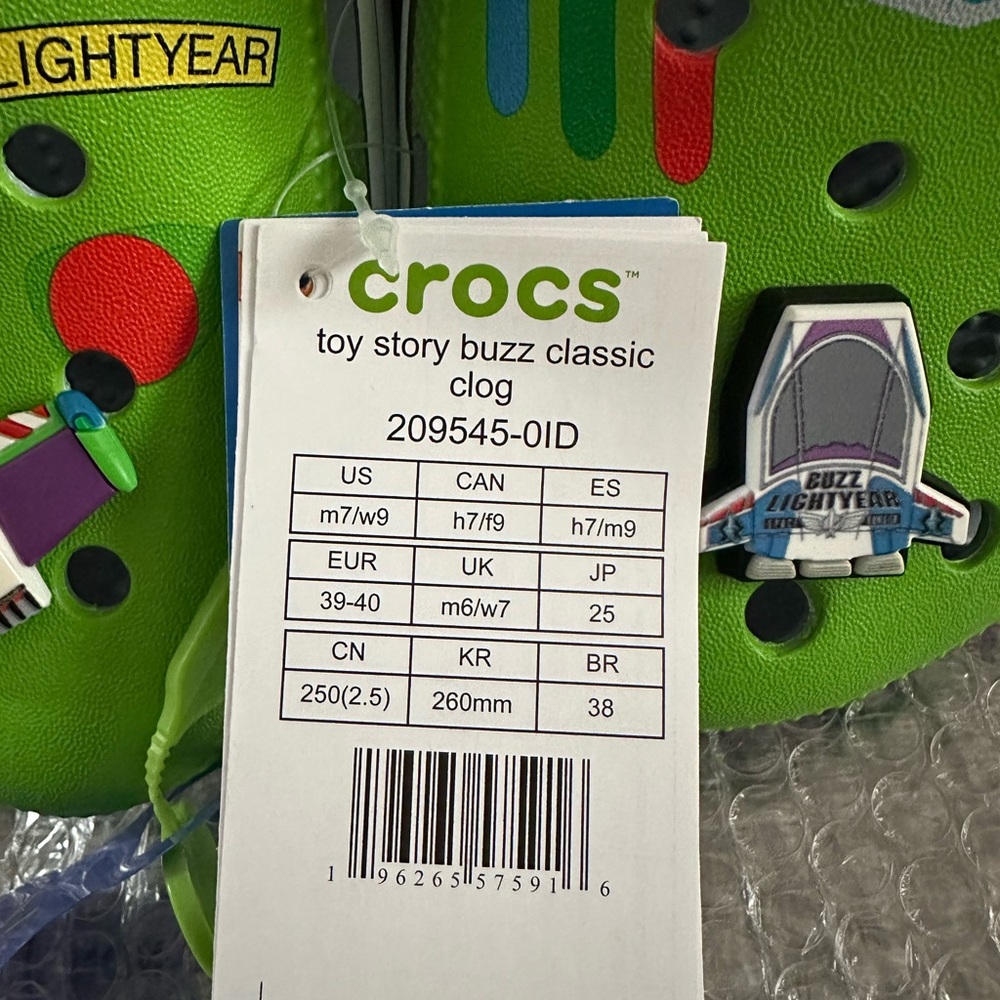 Buzz Lightyear Toy Story Crocs. NWT. - Picture 2 of 3